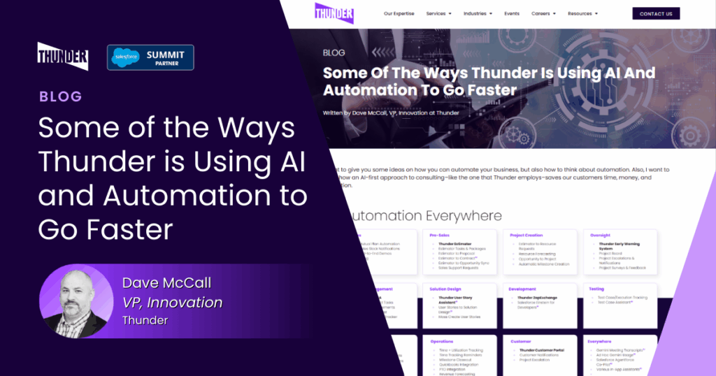 Some of the Ways Thunder is Using AI and Automation to Go Faster