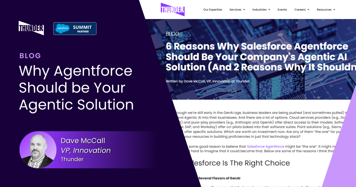 Why Agentforce Should be Your Agentic Solution